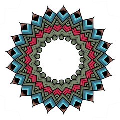 Mandala ornamental decoration design. Colorful design element for textile, fabric, frame and border, or fashion paper print.