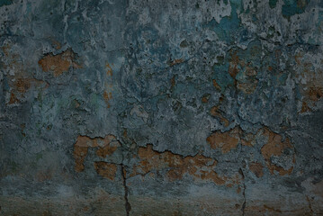 painted plaster wall with paint flakes for background