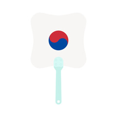 Aesthetic Manual Handle Hand Fan Taeguk Flag