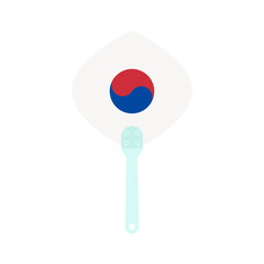 Aesthetic Manual Handle Hand Fan Taeguk Flag