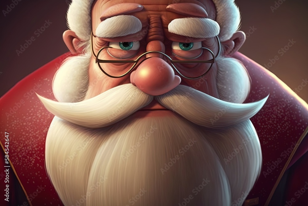 Poster santa claus engaged in camera interaction generative ai