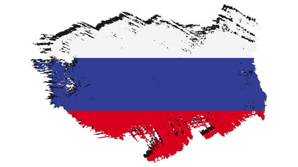 Art Illustration design nation flag with ripped effect sign symbol country of Russia