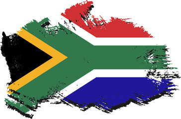 Art Illustration design nation flag with ripped effect sign symbol country of South Africa