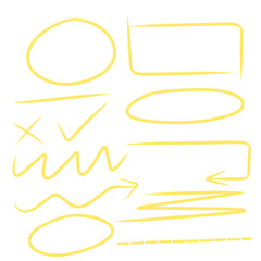 vector highlighter elements circle rectangle marker