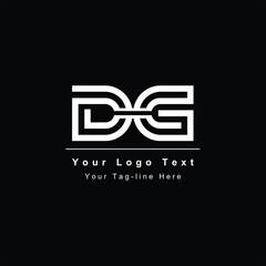 simple logo DG or GD design icon symbol