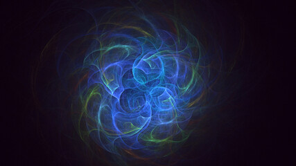 Obraz premium 3D rendering abstract multicolor fractal light background