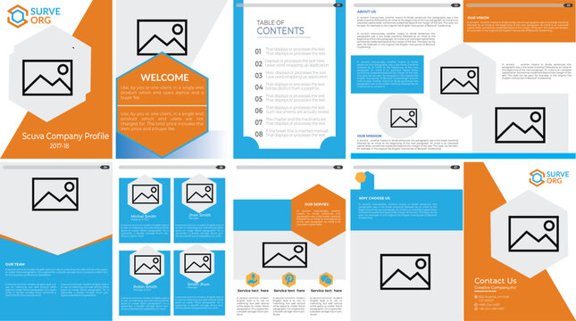 Company brochure design, company profile template design