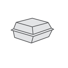 Styrofoam box icon vector logo design template flat style