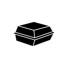 Styrofoam box icon vector logo design template flat style