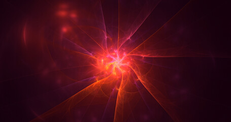3D rendering abstract colorful fractal light background