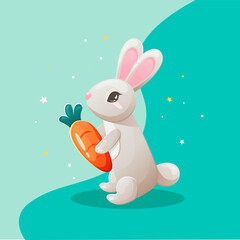  bunny with carrot