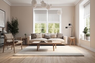 Fototapeta na wymiar modern living room made with generative ai