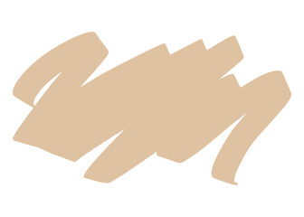 hand drawn scribble line brush nude color