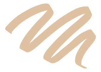 Fototapeta premium hand drawn scribble line brush nude color