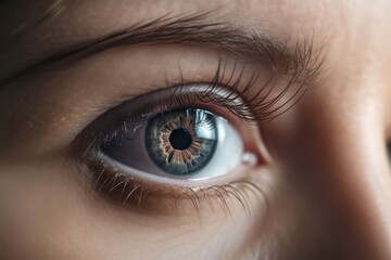 Close-up detail of a female eye - Created with Generative AI
