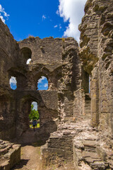 Wreckage of an old castle (Abergavenny, Wales, United Kingdom)