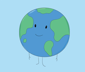 A cute illustration of the Earth.