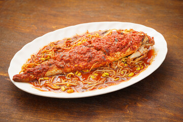 Spicy pollack fish, a special dish of Northeast China