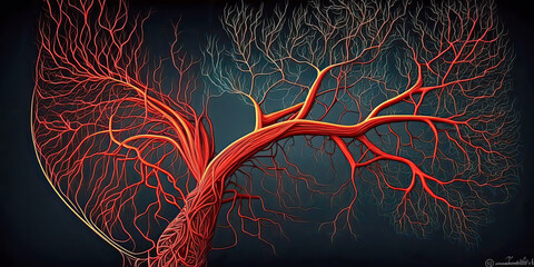 Arteries and Veins, blood vessels - Generative AI