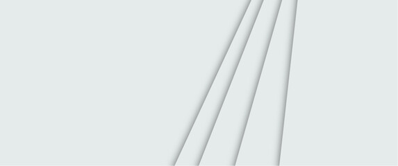 Minimalist white elegant background with gray drop shadow effect, modern background design ideas. Good for background, backdrop, minimalist typography, banner, card.