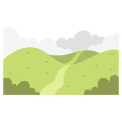 Obraz premium Green Field Illustration