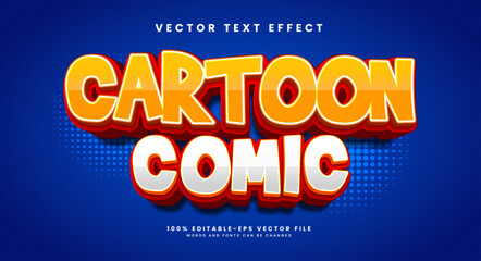 A blue background with cartoon comic text effect