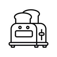 toaster icon vector design template in white background
