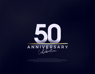 Simple modern and clean 50th anniversary celebration vector. Premium vector background for greeting and celebration.