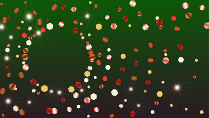 Realistic Background with Confetti of Glitter Particles. Sparkle Lights Texture. Celebration pattern. Light Spots. Star Dust. Explosion of Confetti. Design for Banner.