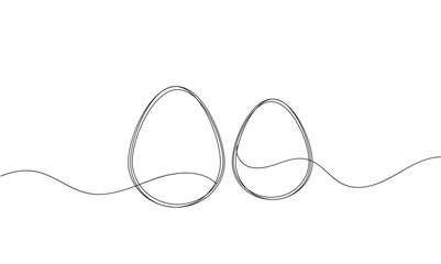Easter egg line art style vector eps 10