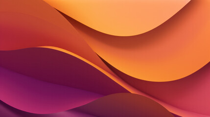 Abstract Paper Background With 3D Folded Bright Sunset Gradient Colors. Generative AI.