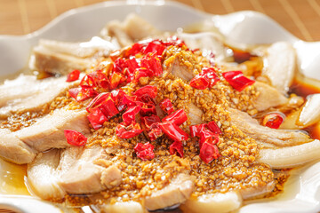 Classic Sichuan Cuisine White Pork with Garlic