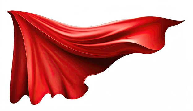 red fabric satin flying ai generated