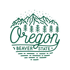Oregon vector design template. Transparent background. Vector illustration.