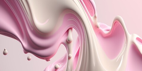 Abstract fluid illustration background, Generative AI.