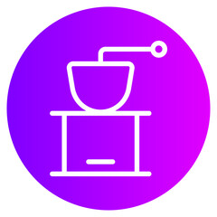 coffee grinder gradient icon