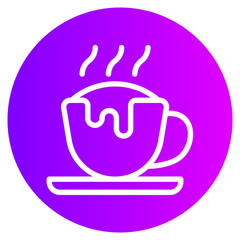 coffee latte gradient icon