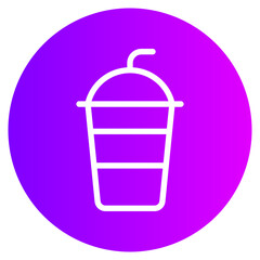 cold drink gradient icon