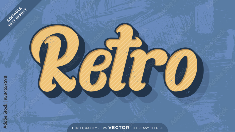 Poster editable text effect - vintage text effect style