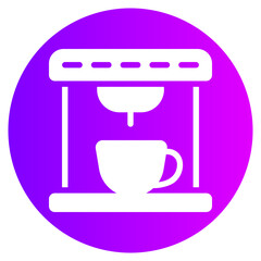 coffee machine gradient icon