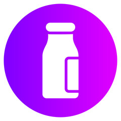 milk bottle gradient icon