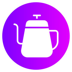 coffee pot gradient icon