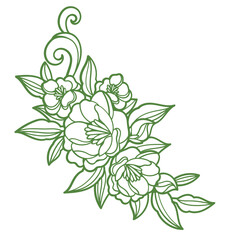 Outline Floral Element