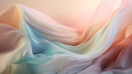 Obraz premium AI art gradient colors veil グラデーションカラーベール