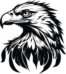 Naklejka premium Eagle Logo Monochrome Design Style 