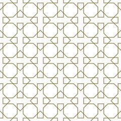 Seamless arabic geometric ornament in brown color.