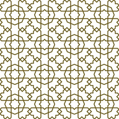 Seamless arabic geometric ornament in brown color.