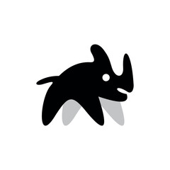 Animal rhino modern creative simple logo