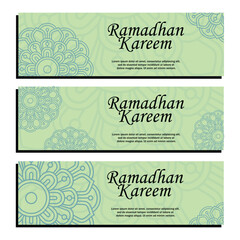 Simple ramadhan landscape banner template, suitable for background and graphic design elements