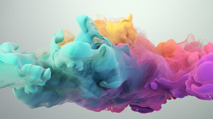 AI art gradient colors　paint liquid 　グラデーションペイント